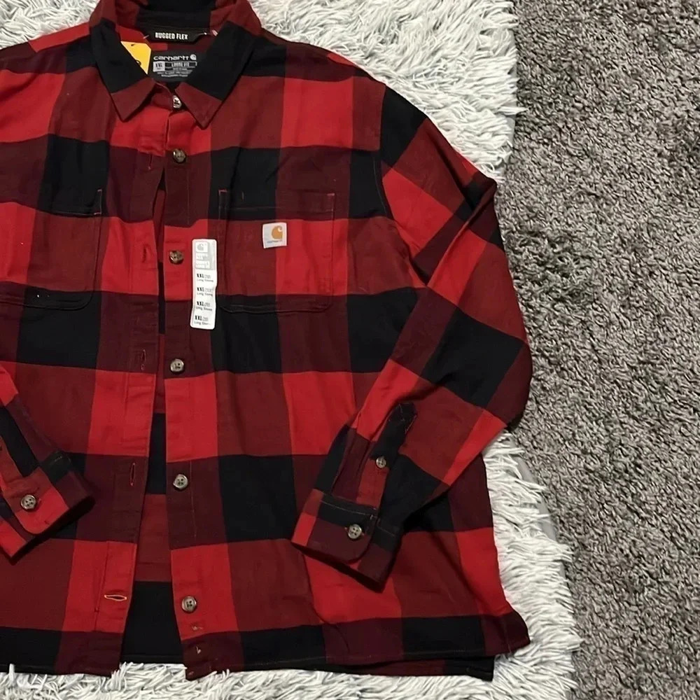 New! Carhartt plaid shirt Size XXL - Picture 3 of 16